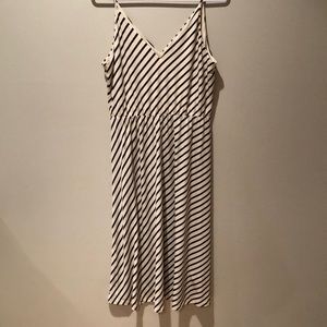 H&M striped spaghetti strap dress